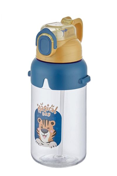 Vagonlife 650 Ml School Water Bottle with Neck Strap, Thick Straw and Locking Lid 3 Colors