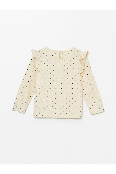 LC Waikiki Printed Blouse and Leggings for Baby Girl - Crew Neck, Long Sleeve 2-Piece Set