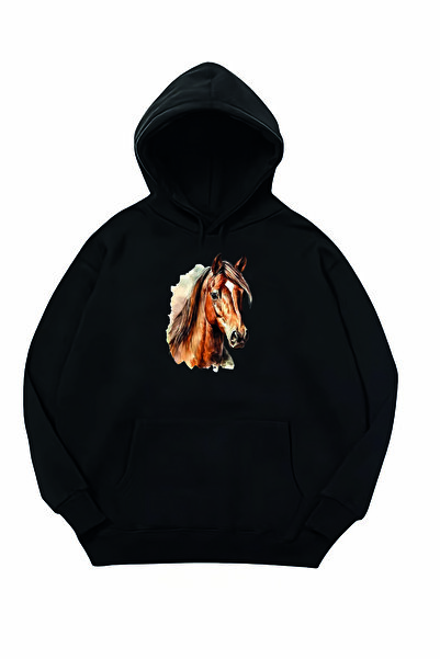 JDM Суитшърт с качулка и оверсайз марка HORSE