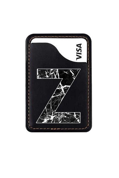 General Mobile Gm 5 6 8 9 10 20 21 22 23 Plus Pro Go Se حافظة جلدية لبطاقات Z Letter Marble