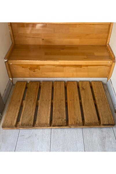 Genel Markalar Ahşap Paspas Kapı Önü Paspası Tırtıklı Dek Ahşap Paspas