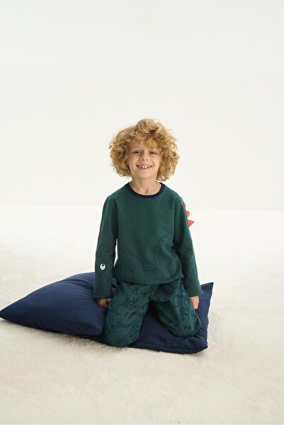 Sevim Set de trening verde cu mânecă lungă pentru băiat - C7T0N7O8