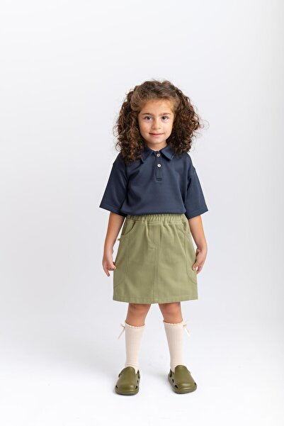 Oliven The Kid Zelena Gabardin suknja za devojčice