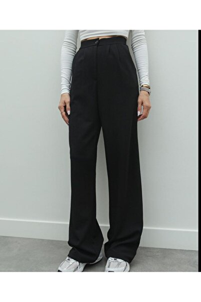 Saba Linen Black Palazzo Trousers