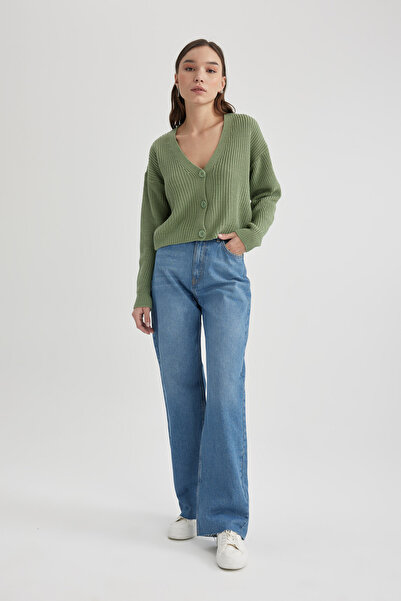 DeFacto Regular Fit V-Neck Cardigan B7867Axns