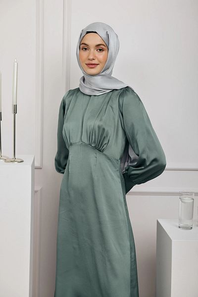 Şehr i sultan Janjan Shawl Detailed Hijab Women's Evening Dress