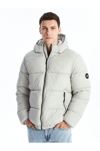 LC Waikiki Pánská bunda Puffer s kapucí – standardní střih
