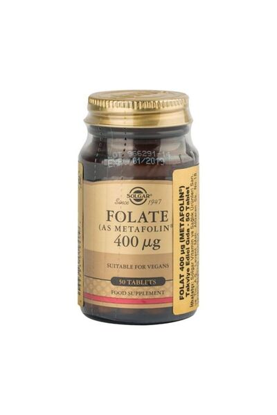 Solgar Folate 400mcg 50 Tablet