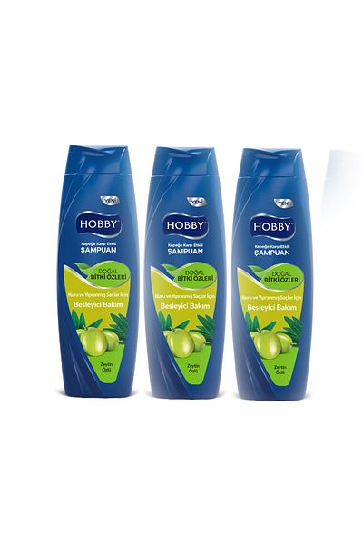 Hobby Olive Extract Shampoo - 600 Ml, 3 Pieces