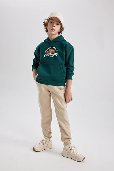 DeFacto Bedrucktes Kapuzen-Sweatshirt mit Kängurutasche für Jungen B7821a8ns