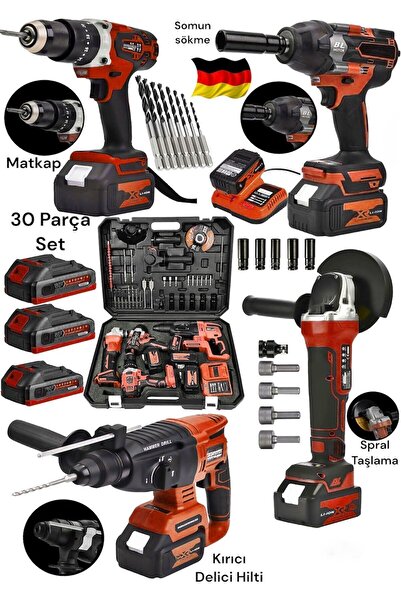 DYNAMİC MAX 4'lü Set 2-26 Şarjlı Hilti-şarjlı Taşlama-13mm Şarjlı Darbeli Mat...