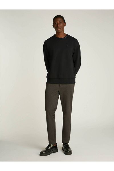 Calvin Klein Men's Black Sweatshirt - Regular Fit, Long Sleeve, Logo Detailed K10K 114092 -Beh