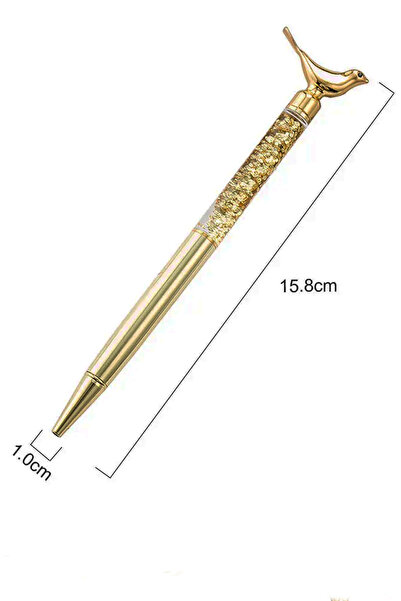 tusah Simli Tükenmez Kalem Kuş Başlıklı Kutusuz