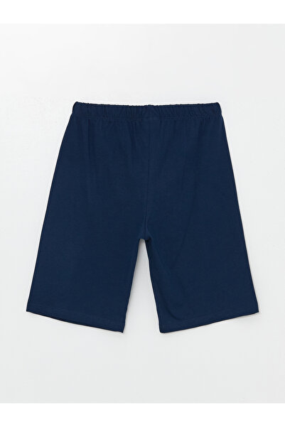 LC Waikiki Legénynyakú nosztalgikus majom mintás rövid ujjú fiú pizsama szett rövidnadrággal