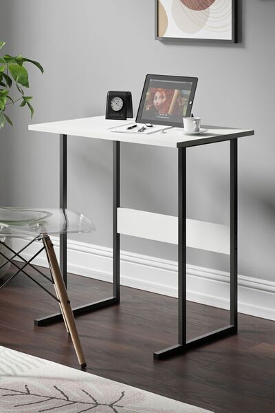 Ceramical Mse2 Metal Ayaklı Çalışma Masası - Beyaz