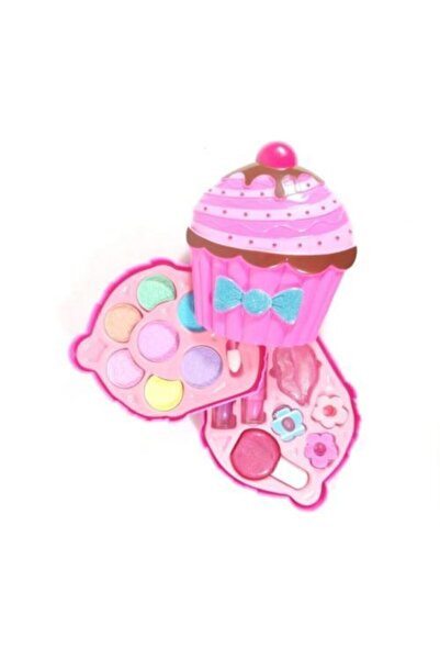 Genel Markalar Kız Çocuk Set Pembe Pretty Pinky Cupcake Makyaj Güzellik Seti