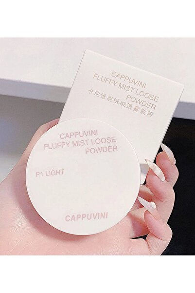 cappuvini Fluffy Mist Loose Powder Makeup Setting  Ton Eşitleyici Yağlanma Ka...