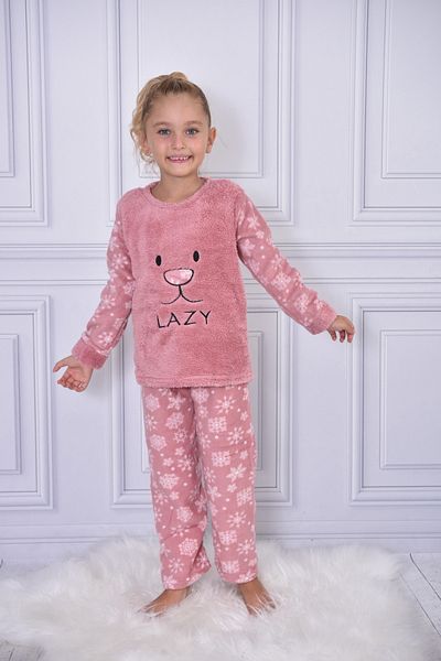 Burki Embroidered Snow Patterned Fleece Set for Girls