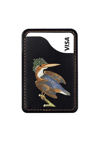 omix X300 X400 X500 X600 X700 X5 X6 X7 X3 X6 X7 Leather Card Holder Case Drawing Bird