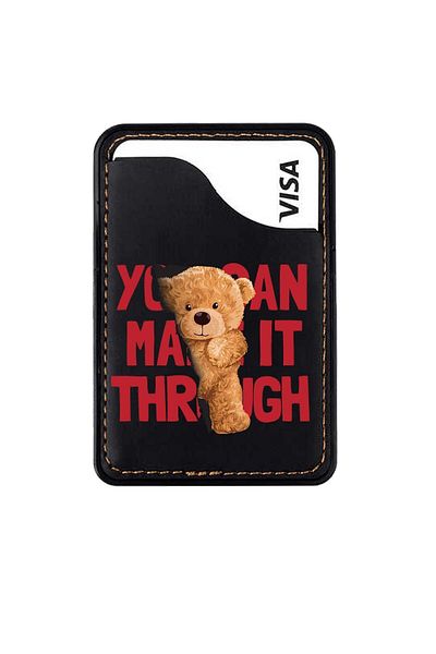 omix X300 X400 X500 X600 X700 X5 X6 X7 X3 X6 X7 Leather Card Holder Case Teddy Bear