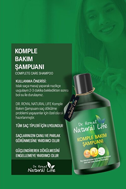 Dr.Royal Natural Life Saç Dökülmesine Karşı Bitkisel Keratinli Saç Bakım Şampuanı 500ml 2li Fırsat Paketi