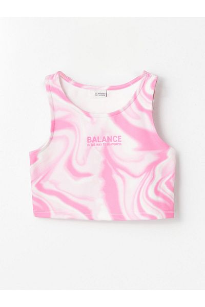 LC Waikiki Crew Neck Tie-Dye Patterned Athlete and Leggings Set for Girls