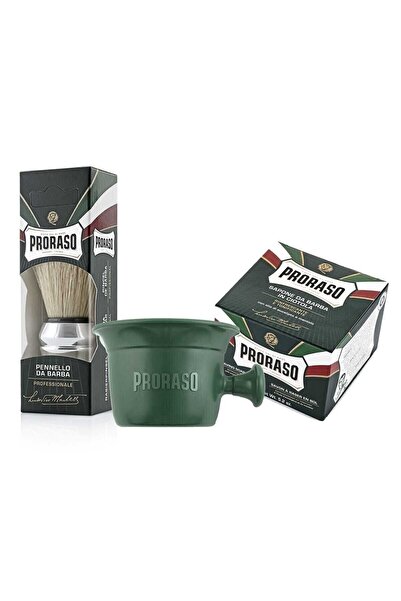 Proraso Okaliptus Yağı Tıraş Sabunu 150 ml  Tıraş Kasesi  Tıraş Fırçası 55529...