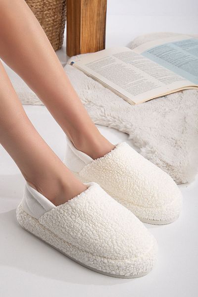 Slipcat Lamb Fabric Wool Silent Sole Elastic Γυναικεία παπούτσια για το σπίτι Μπότες για το σπίτι Παντόφλες