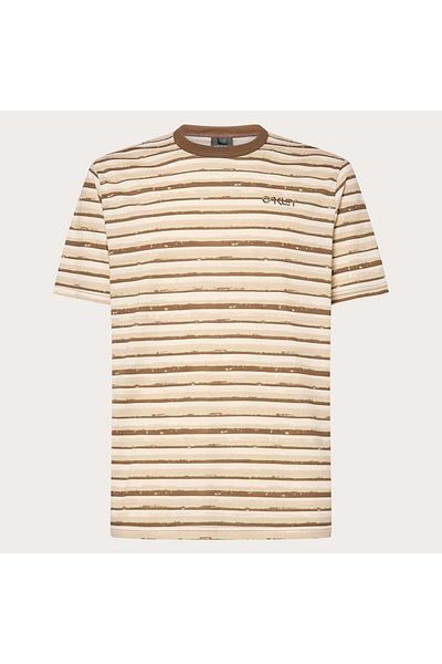 Oakley Beige Men's T-Shirt - Blurred Stripes, Oak.Foa 405507 -Oak.Bai, XL