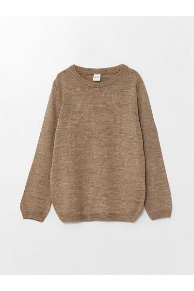 LC Waikiki Crew Neck Long Sleeve Basic Girl's Knitwear Sweater
