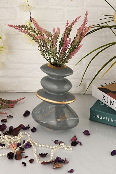 ANGDESİGN Angdesign Small-Grey Efes Ceramic Vase