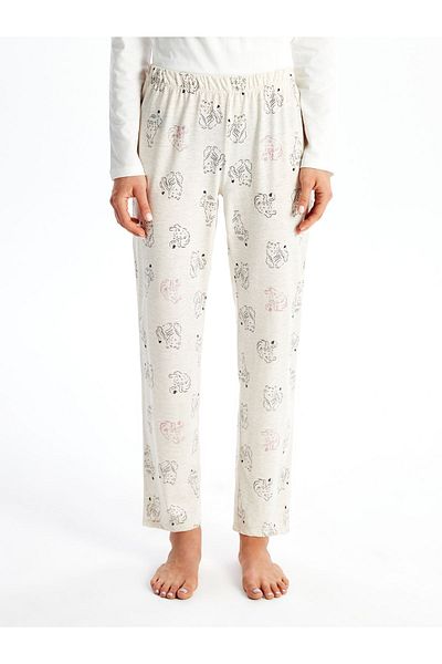 LC Waikiki Women's Pajama Bottoms - Elastic Waist and Printed