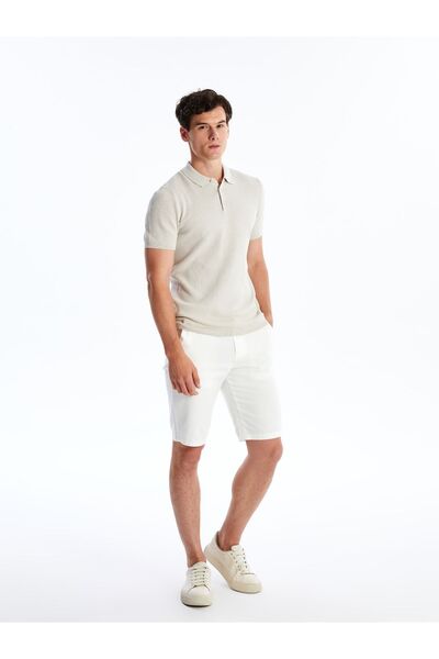 LC Waikiki Ανδρικό πλεκτό πουλόβερ Polo Neck - Κοντό μανίκι