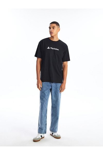 LC Waikiki PlayStation bedrucktes Herren-T-Shirt – Rundhalsausschnitt, kurze Ärmel