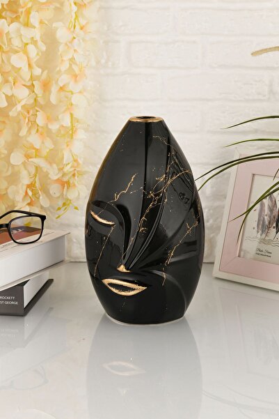 ANGDESİGN Vază din ceramică neagră AngDesign