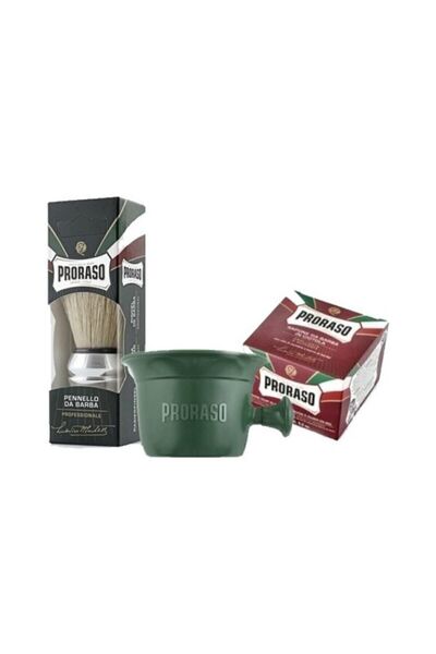 Proraso Sandal Ağacı Ve Shea Butter Özlü 150 ml + Tıraş Kasesi + Tıraş Fırçası