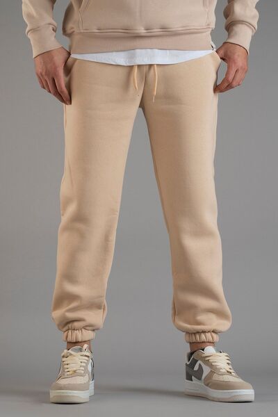 SURMARİ Cotton Unisex Sweatpants - Regular Fit, Autumn-Winter, 2 Thread