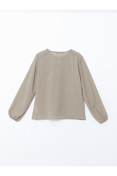 LC Waikiki Textured Tied Collar Women's Blouse