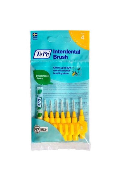 TePe 0.7 Mm Yellow Interdental Brush 8 Pieces