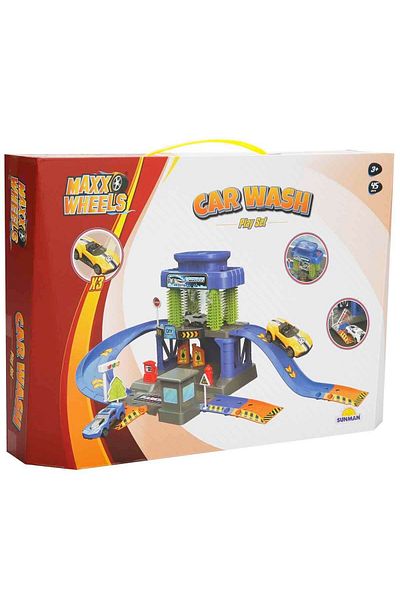 Sunman Max Wheels 03592 Model Car Wash and Garage Set