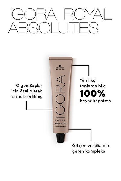 Igora Royal Absolutes Saç Boyası 7.140 60 ml 7-140 Orta Sarışın-kül Bej