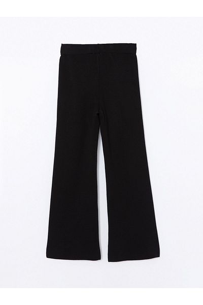 LC Waikiki Pantaloni tricotați de damă cu picioare largi și talie elastică