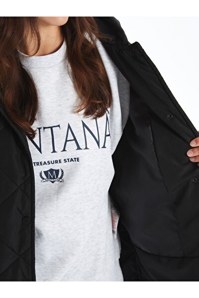 LC Waikiki Prošívaný dámský kabát s kapucí