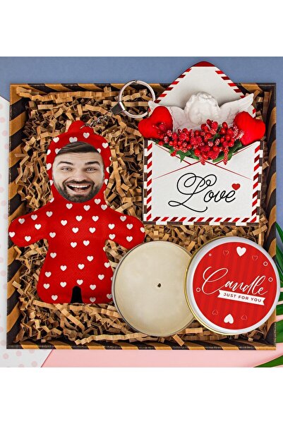 EJOYA Sevgiliye Özel Peluş Anahtarlık & Melek Figürlü Mektup Kokulu Taş & Mum...