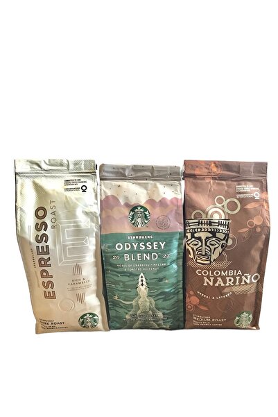 Starbucks خلاط القهوة الأوديسي الأساسية والإسبريسو وكولومبيا 3x250 جرام