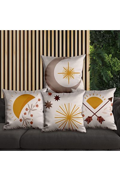 EJOYA Modern Design 4-Piece Pillow and Throw Pillow Set - 45cm 113741