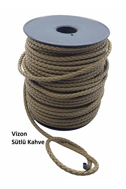 srtfootcare Bileklik Ve Anahtarlık Için Yuvarlak Örgü Suni Deri Kordon 5mm 1 ...