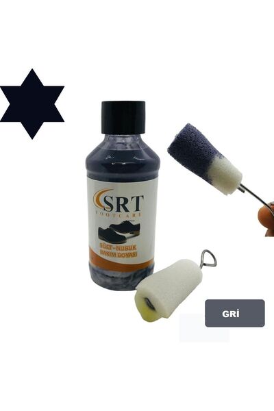srtfootcare Süet Nubuk Likit Ayakkabı Bakım Boyası 110 Gr Gri