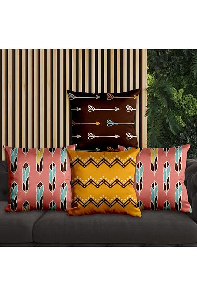 EJOYA 4-piece Linear Pillow and Throw Pillow Set - 45cm 113838