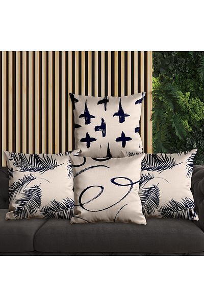 EJOYA Set de perne modern din 4 piese - interior și husă de pernă 45 cm 113711
